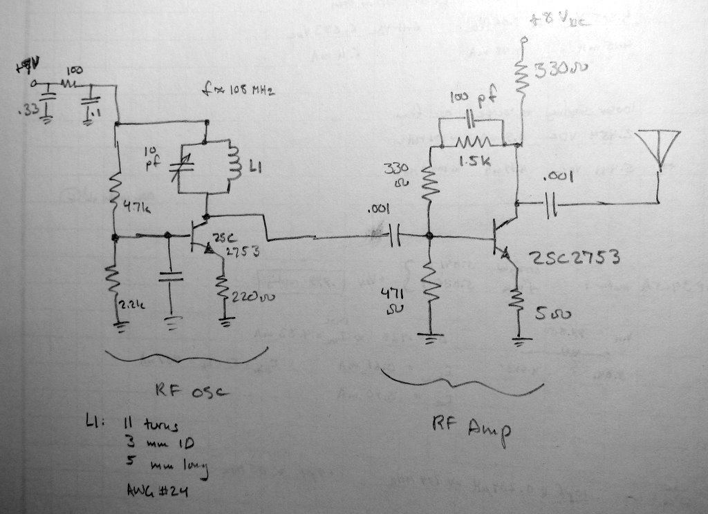 RF transmitter for EKG